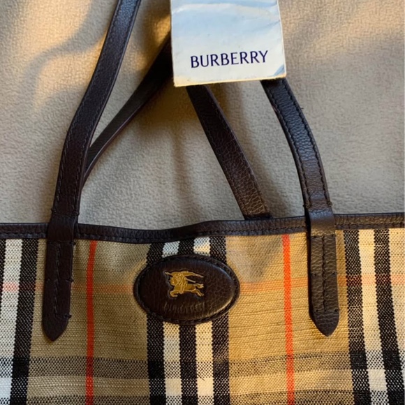 Burberry plaid tote bag - Picture 1 of 3